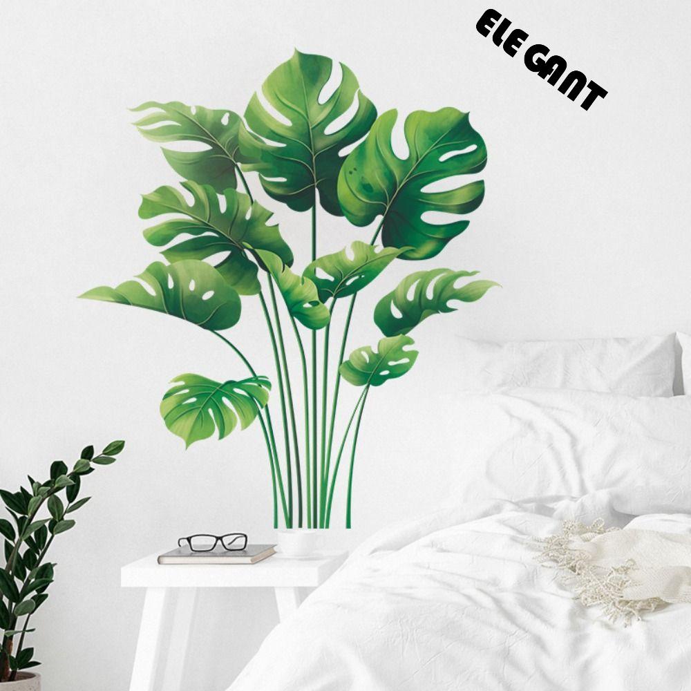 【 ELEGANT 】 Stiker Dinding Ruang Tamu Nursury Palm Leaf Tanaman Tropis DIY Mural