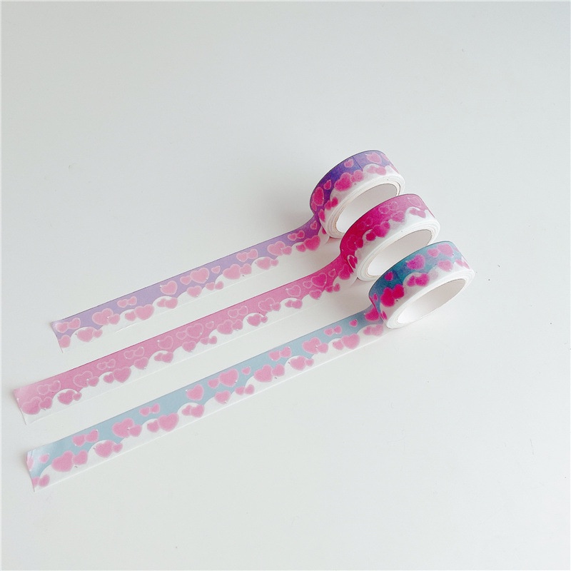 5m Ins Style Dream Heart Diy Tape Scrapbook Dekorasi Tape Perekat Washi Tape