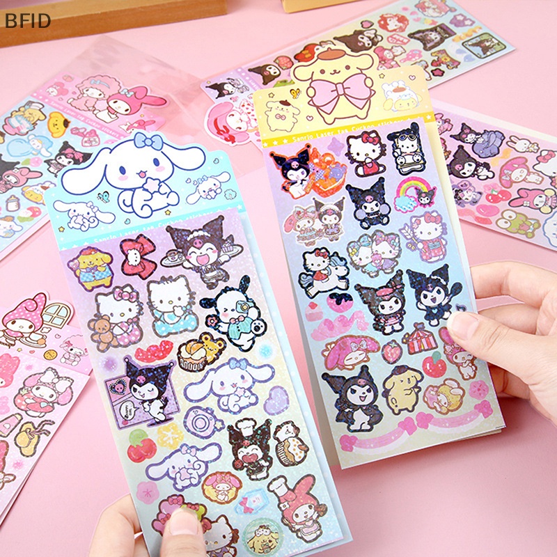 [BFID] 4pcs Guka Sticker Pochacco Kuromi Melody Stiker Kartun Stiker Alat Tulis [ID]