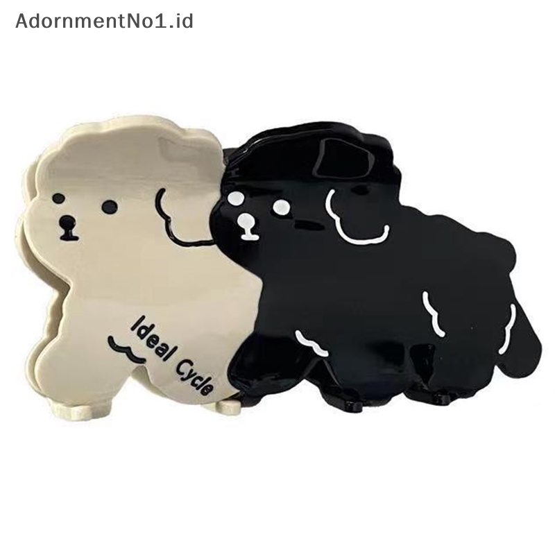 [AdornmentNo1] Lucu hewan anjing asette Claw Clip untuk wanita gadis kepiting rambut klip kepribadian jepit jepitan rambut klip aksesoris rambut