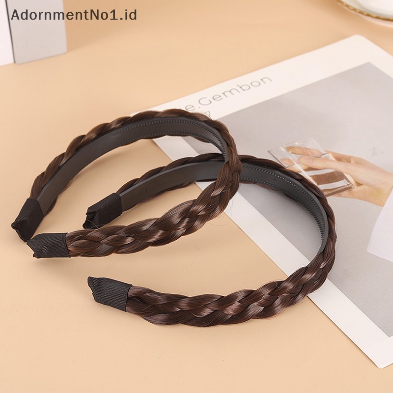 [AdornmentNo1] N bando Wig kepang empat aksen tali Handmade bando kepang Twist hiasan kepala