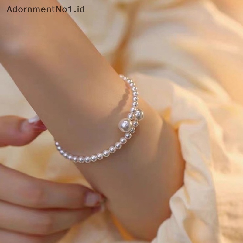 [AdornmentNo1] Gelang mutiara imitasi gelang mutiara yang bisa diperegangan gelang mutiara untuk wanita perhiasan pengantin hadiah