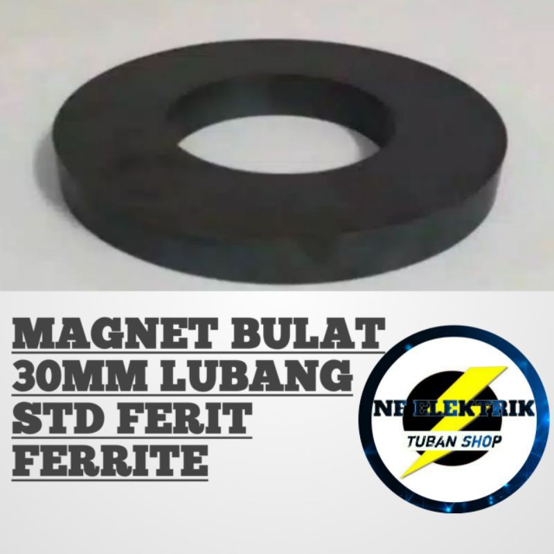 Magnet mahnet besi brani bulat donat sepeker sepiker FERRITE ukuran diameter 3cm 30mm 3 cm 30 mm
