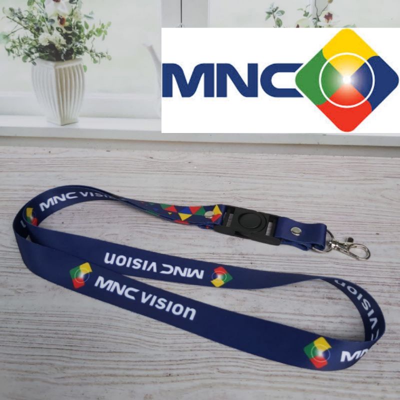 

TALI LANYARD MNC VISION GANTUNGAN KUNCI GANTUNGAN LEHER ID CARD NAME TAG FULL PRINT PREMIUM