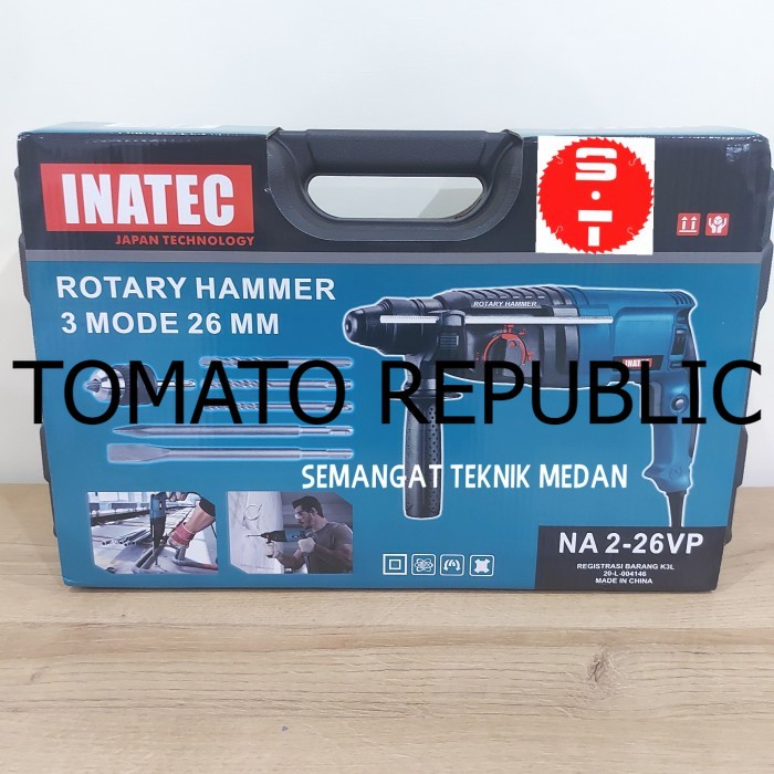Murah NA2-26VP MESIN BOR PAHAT DEMOLITION ROTARY HAMMER 26mm 3 MODE INATEC IKN451