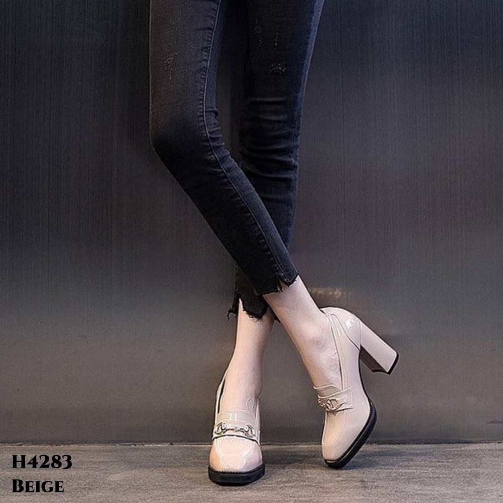 PRF Sepatu Heels Platform Mules Fashion Korea H4283