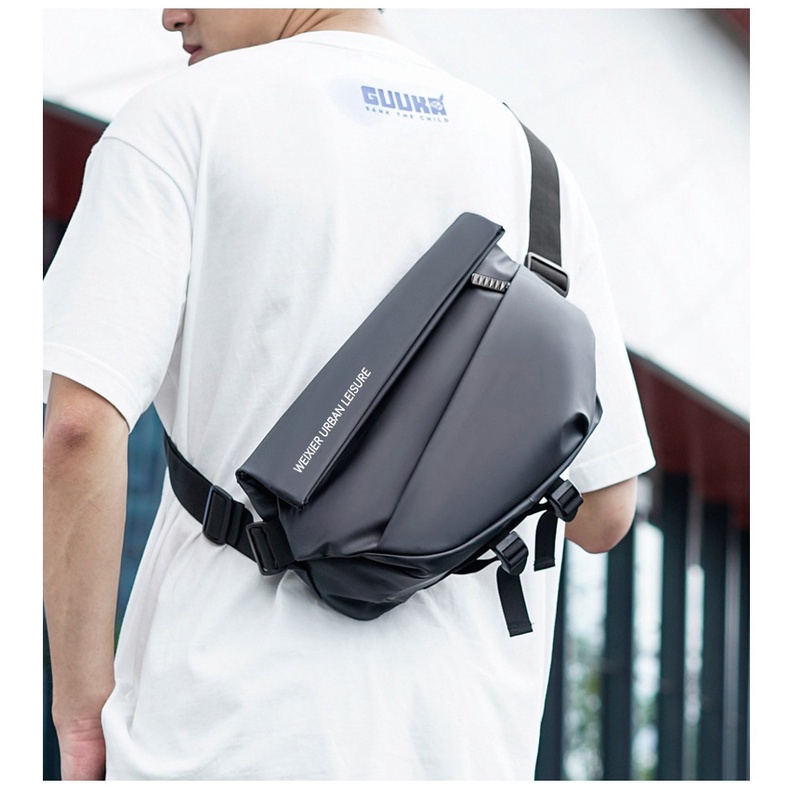 AKN88 - WEIXIER D233 - Urban Leisure Crossbody Chest Bag - Tas Selempang Pria