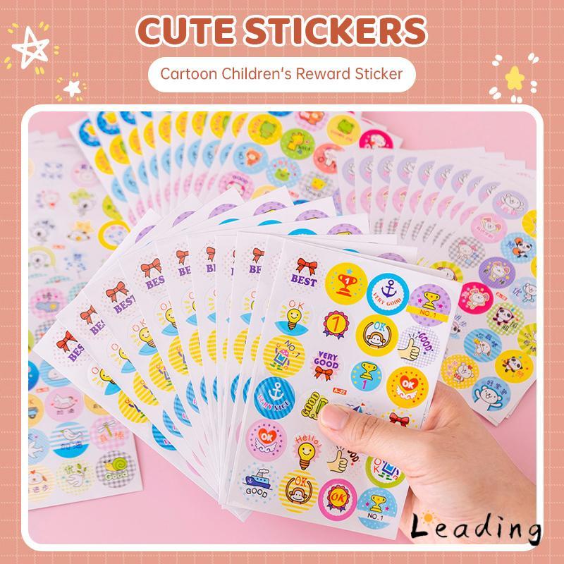 

Cartoon Reward Stickers Animals Praise Label Stationery Sticker Mother Teacher Award Classic Toys School Supplies Kids Photo Album Decor-Le