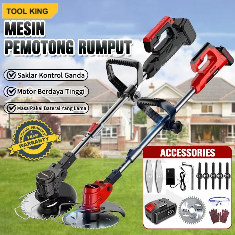Mesin Potong Rumput 48V/24V/12V Cordless Lawn Mower Grass Trimmer Mesin Pemotong Rumput Taman Alat Potong Rumput