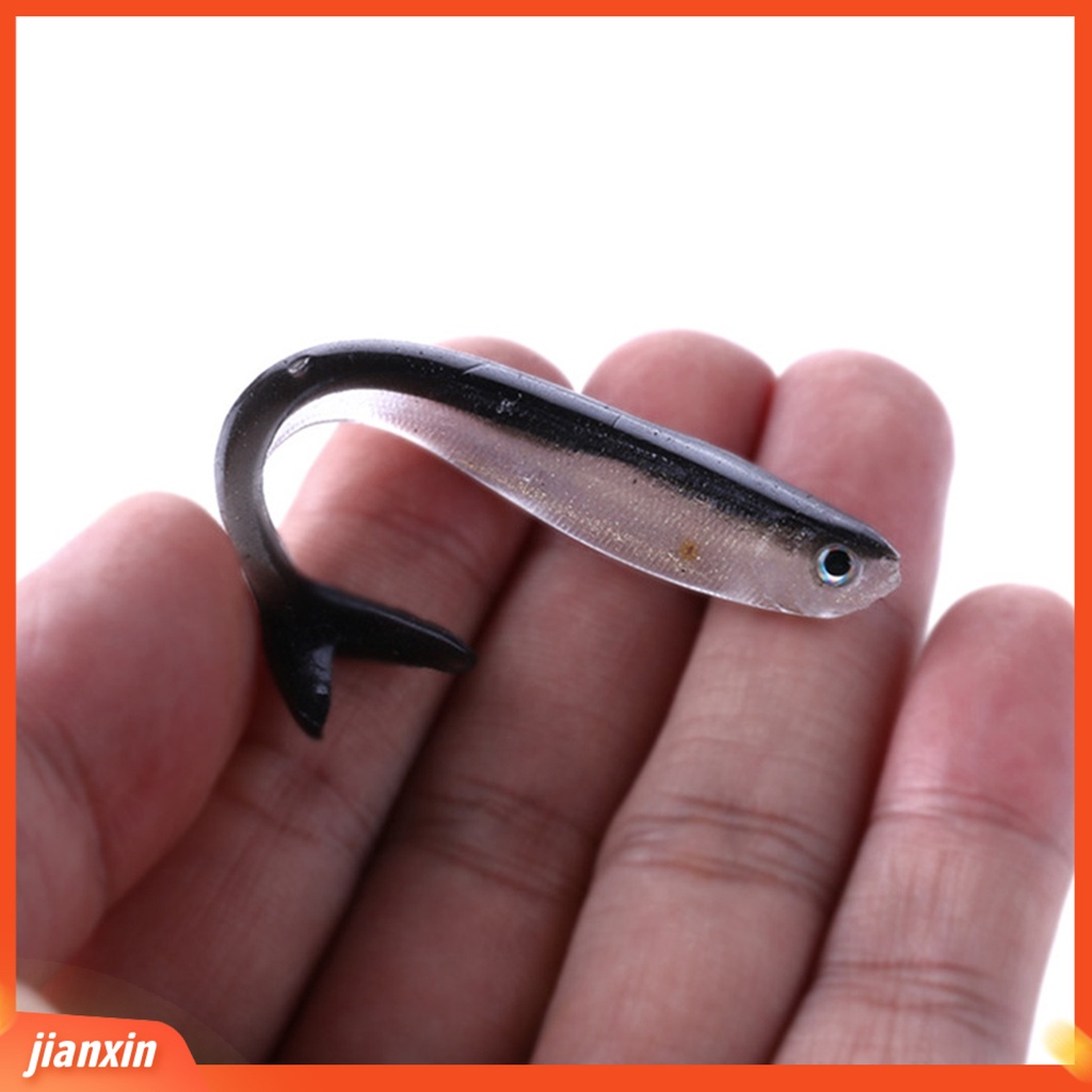 (In Stock) 10Pcs 8cm 2g Umpan Lembut Dual Color Menarik Tahan Lama Loach Fishing Lure Untuk Penggemar Memancing