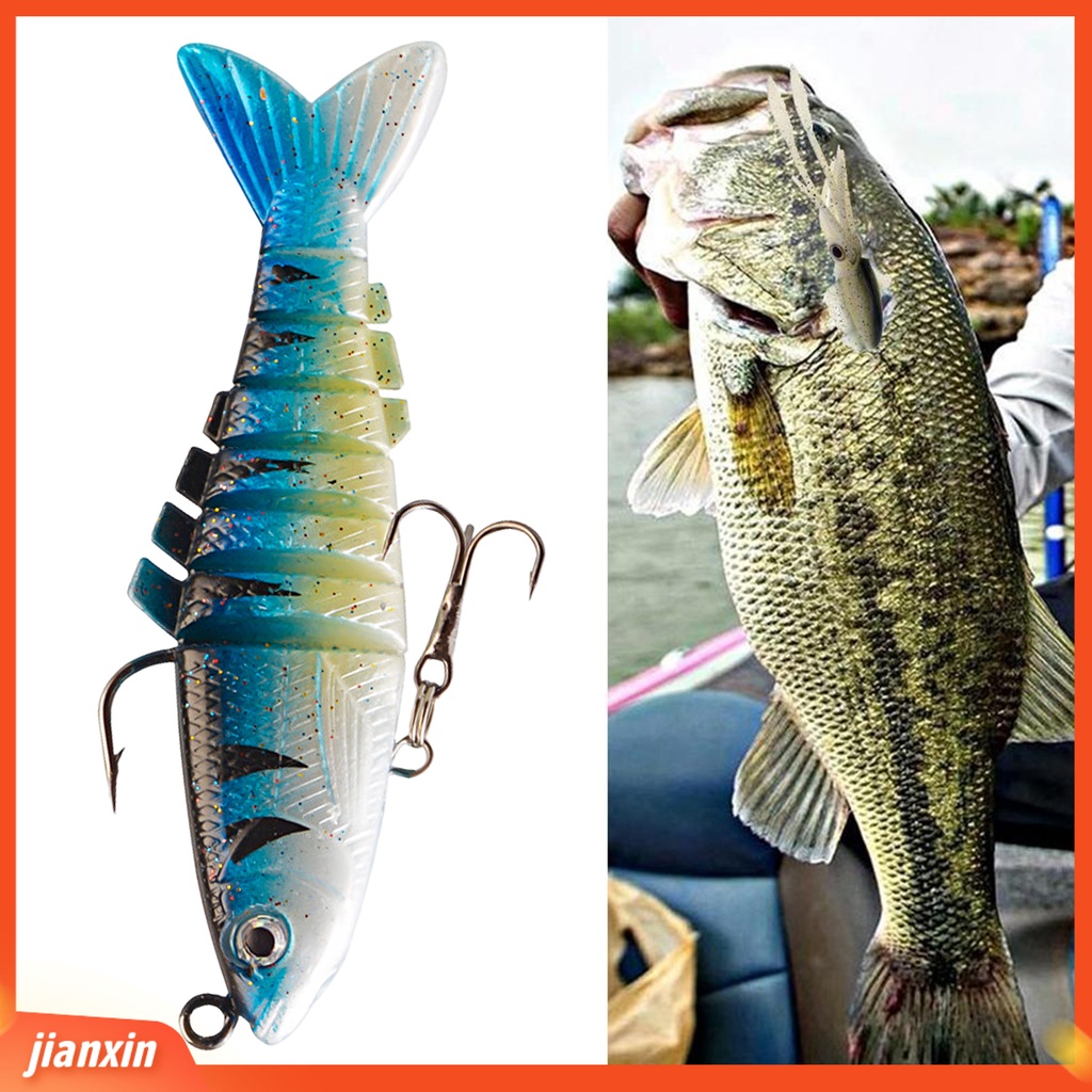 (In Stock) 9cm17g Umpan Pancing 3D Fisheye Tajam Kait Meningkatkan Laju Ikan Desain Simulasi Tahan Lama Warna-Warni Bersambung Realistis Multi Bagian Umpan Lembut Umpan Pancing