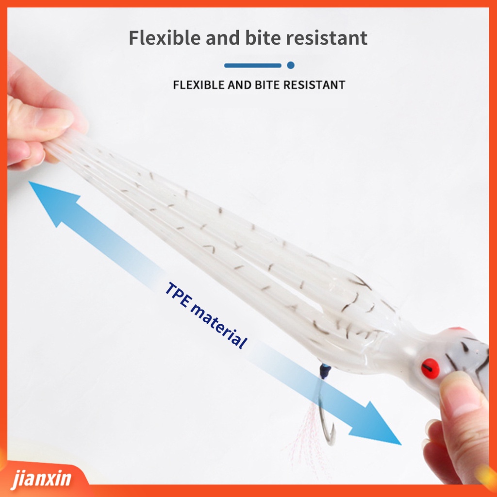 (In Stock) 110g /150g /200g Umpan Gurita Lembut Luminous Realistis Ketangguhan Yang Baik Silikon Memancing Gurita Memikat Aksesori Memancing