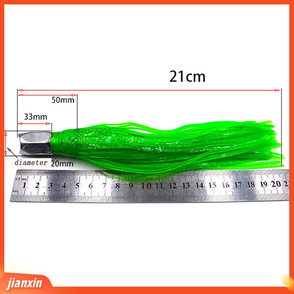 (In Stock) 5Pcs 21cm /90.6g Rok PVC Umpan Buatan Warna Cerah Troli Rok Gurita Umpan Perlengkapan Memancing