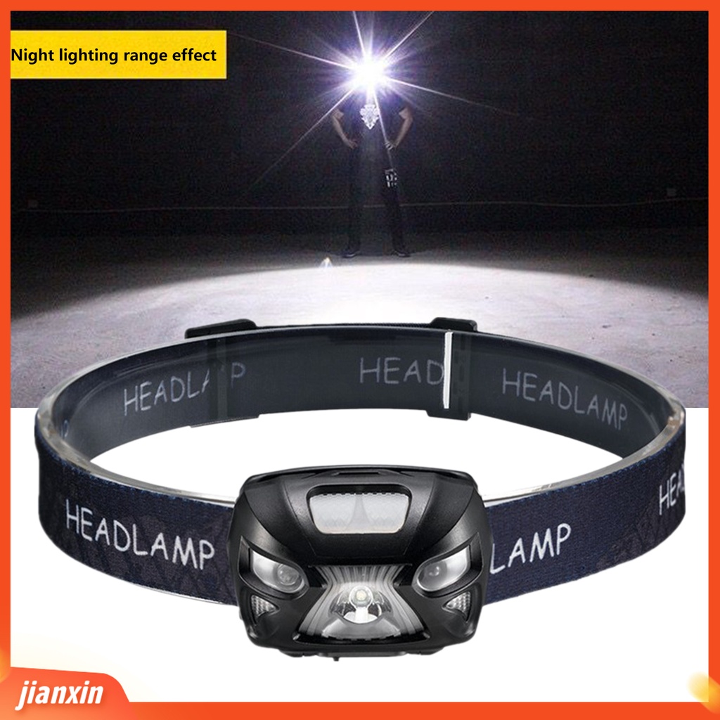 (In Stock) Headlamp Rechargeable Long Life IPX6 Waterproof Perfectly Fitment Induction Lampu Kepala Super Terang Untuk Malam Hari