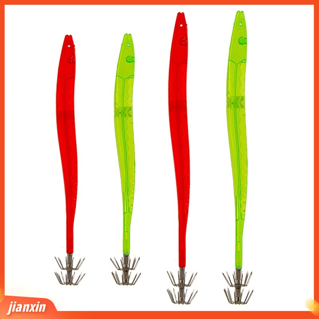 (In Stock) 2 Pcs Warna Vibrant Desain Imitasi UV Reflektif Lure Umpan Buatan Squid Hook Jigs Fishing Lure Memancing Aksesoris