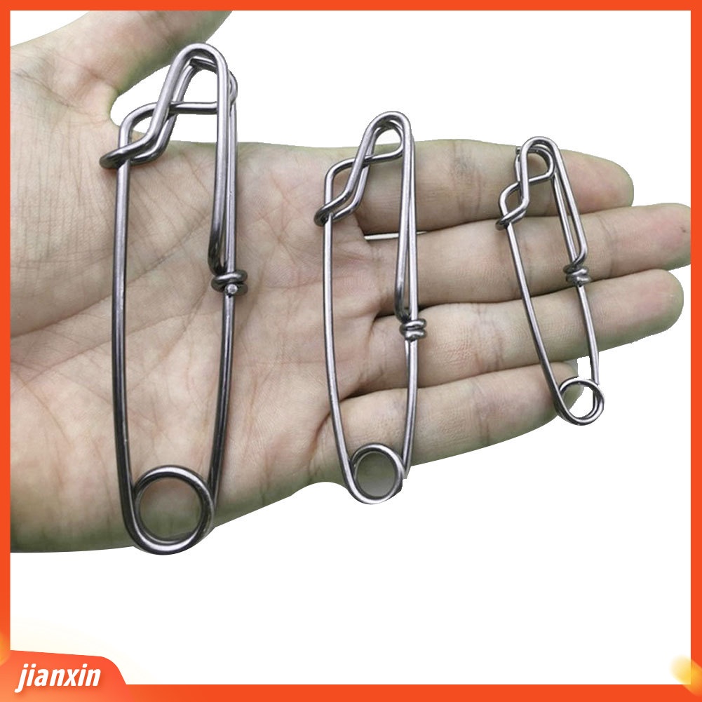 (In Stock) 5Pcs Stainless Steel Garis Panjang Snap Clip Tuna Kepiting Udang Alat Pancing