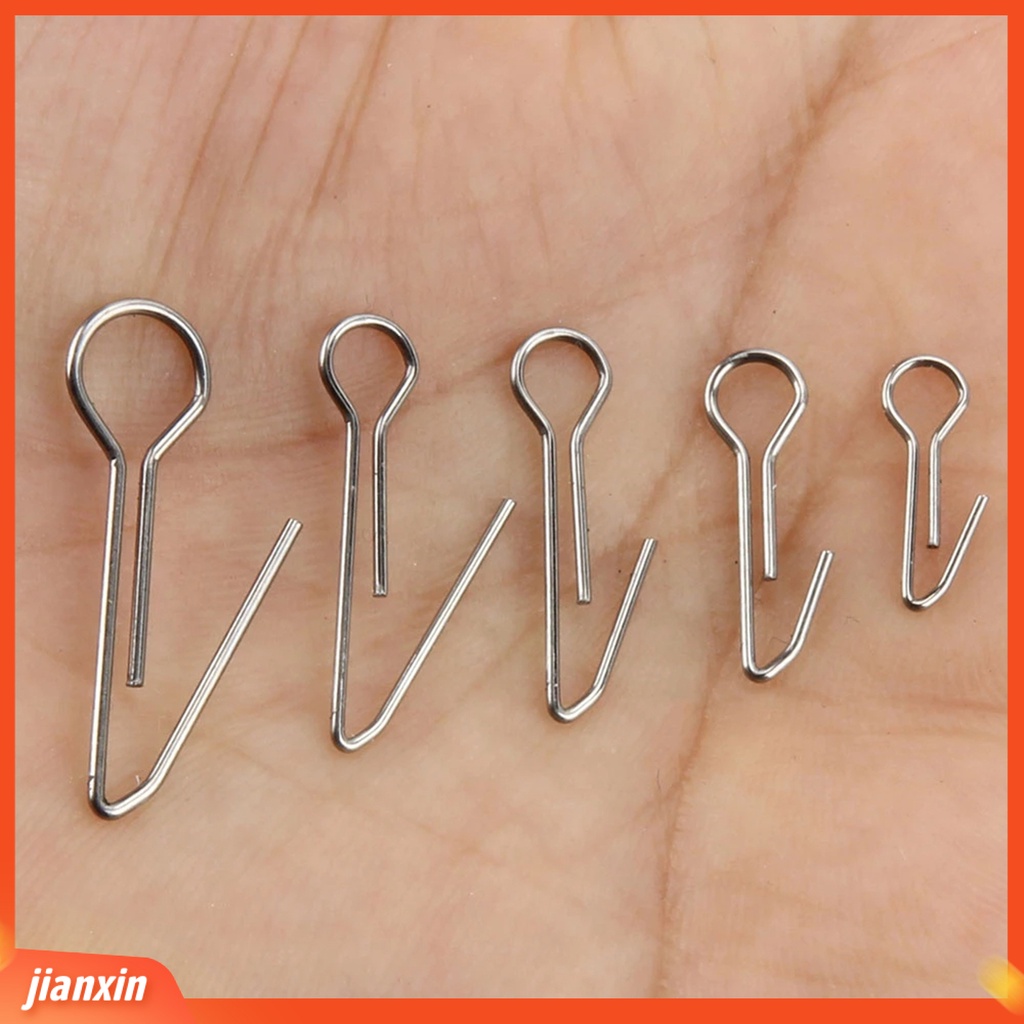 (In Stock) 100Pcs Pin Sambung Memancing Stainless Steel Putar Lembut Lure Hook Aksesoris