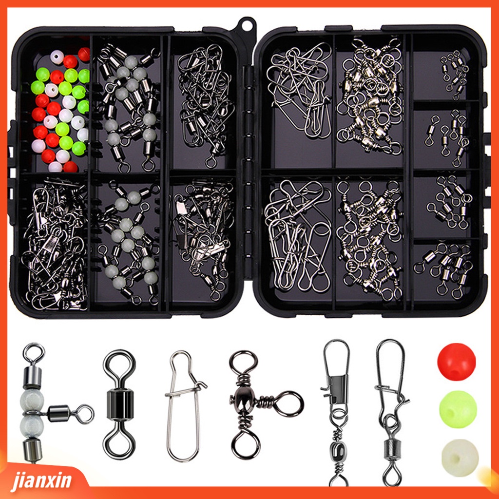 (In Stock) 141Pcs Aksesoris Memancing Kit Compact Multifungsi Kapasitas Besar Tahan Karat Memancing Set Dengan Tackle Box Untuk Pecinta Memancing