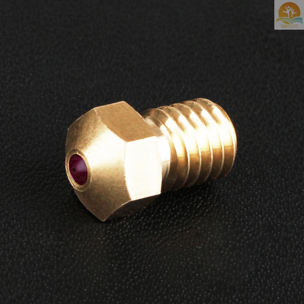 Tersedia Suhu Tinggi Ruby Nozzle V6 Nozel 0.4mm 3D Printer Parts 1.75 Filament Untuk PETG ABS PET PEEK Kompatibel Dengan PRUSA I3 MK3/LulzBot