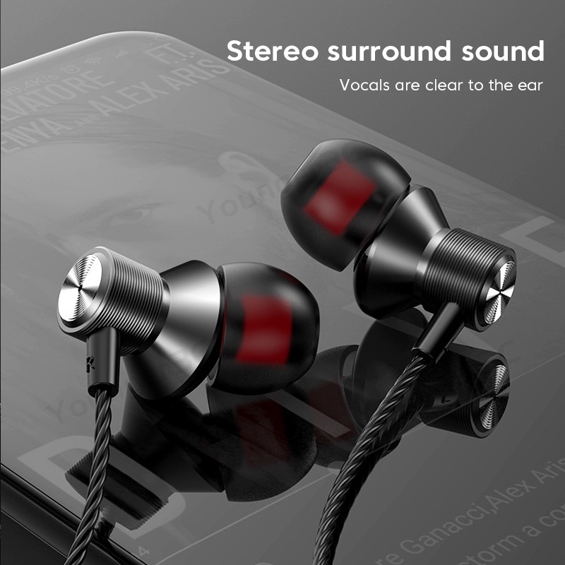 Headset Kabel Digital Tipe C Earphone Suara Lagu k Banyak Mode Berubah Suara Earbud Kabel Live In Heavy Bass Metal Earplug