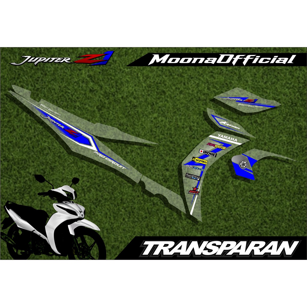 0411 STRIPING LIST VARIASI JUPITER Z1 TRANSPARAN - STICKER VARIASI MOTOR JUPITER TERBARU - STIKER LI