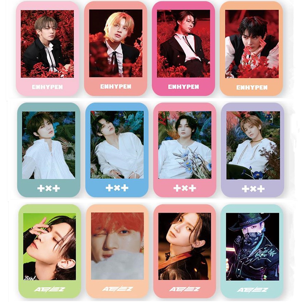 30pcs /box TXT ATEEZ EN-HYPEN Photocards Album Kartu Lomo Tomorrow X Together ENHYPEN Kpop Postcards