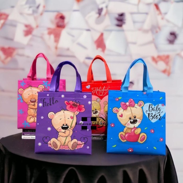 

Tas Souvenir Ulang Tahun Anak / Goodie Bag / Tas Ultah Baby Bear - S