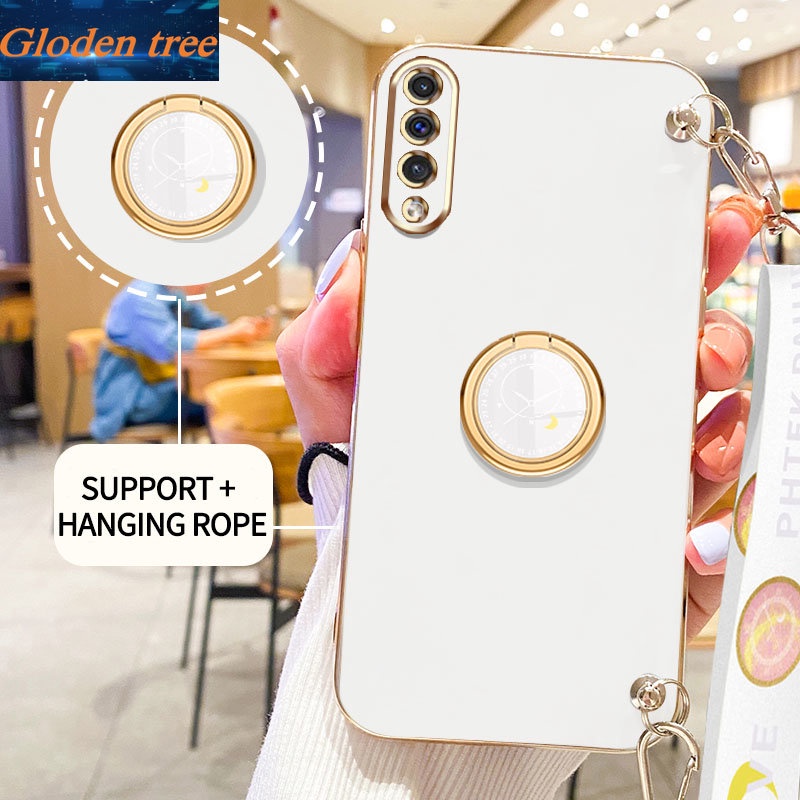 Gloden tree Phone Case Untuk Samsung Galaxy A50 A50S A30S A70 A70S Original Casing Dengan Watch Standand Lanyard