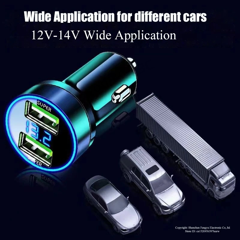 240w Digital Display Charging Vehicle Charger 2port Usb Adaptor Pengisian Super Cepat PD Flash Travel Charging Adoptor