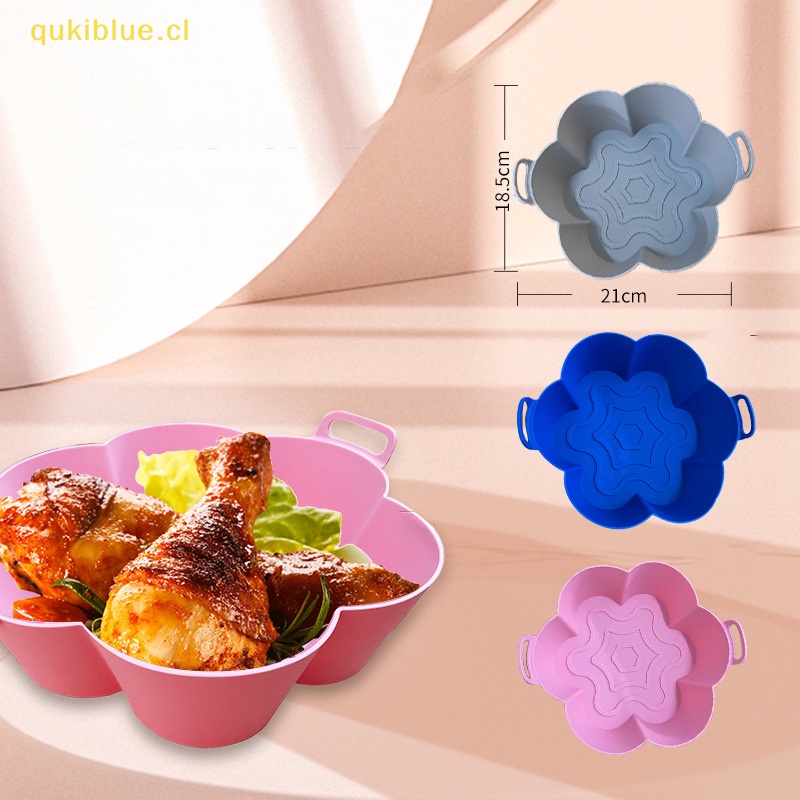 Qukiblue Air Fryer Silicone Pot Air Fryer Basket Liner Non-Stick Reusable Baking Tray cl
