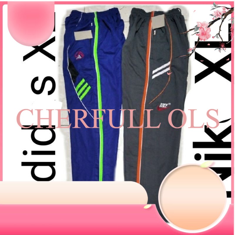 Celana training saku resleting L - XL -XXL standar pria wanita/kolor jumbo big size/trining/treneng/