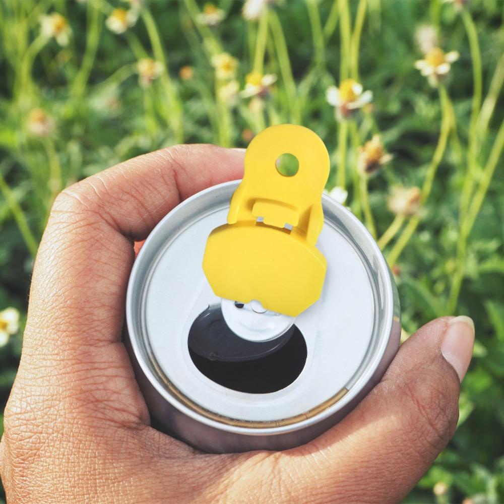 【 ELEGANT 】 6pcs Pembuka Kaleng, Pembuka Minuman Hemat Tenaga Kerja, Portable Dengan Lubang Pegangan Anti Cedera Plastik Minuman Pembuka Botol