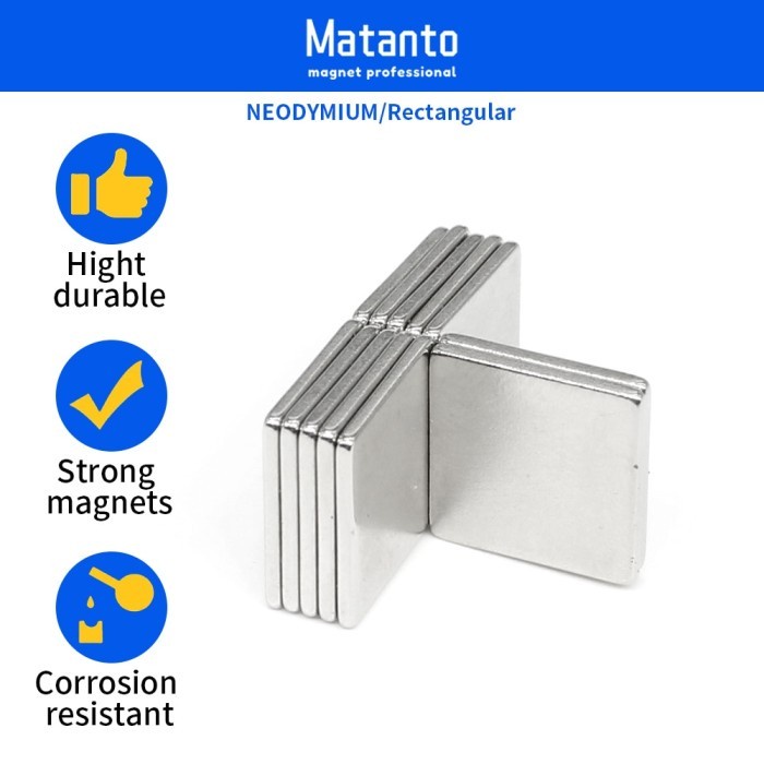 Set 10 Pcs Magnet Universal Balok ukuran 10 mm x 10 mm x 2 mm Magnet Sulap Magnet HP Magnet Kamera M