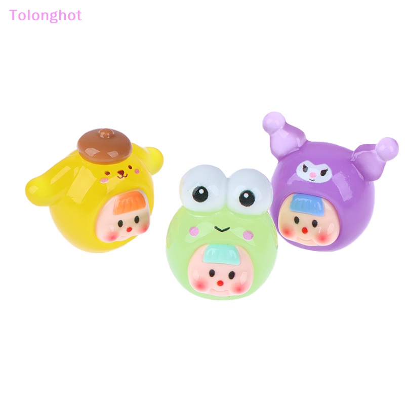 Tolonghot&gt; Kartun Bayi Perempuan 3D Besar Resin Miniatur Lucu Kreatif DIY Ponsel Case Mini Liontin Perhiasan Aksesoris well