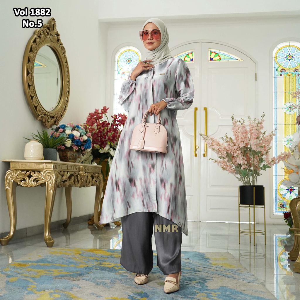 NMR Setelan Kulot Tunik Katun Shimer Vol 1882-5