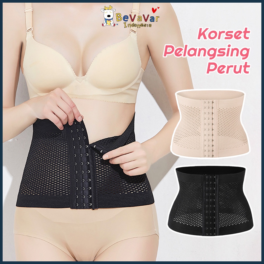 BEVAVAR Korset Pelangsing Perut Buncit Wanita Korset Melahirkan Corset Pelangsing Perut
