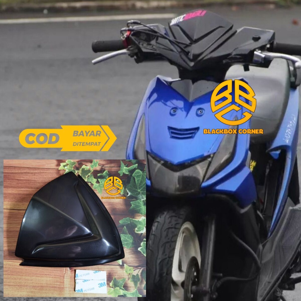 Visor Beat Karbu - Visor Beat Fi 2013 / 2014 - Visor Beat Fi Esp Tebal Hitam Free Double Tape