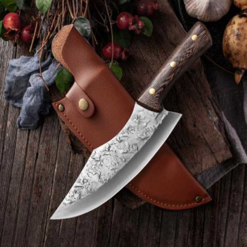 Pisau Dapur Jepang Daging Stainless Steel Super Tajam  Skinning Knife  19.5 cm-Pisau Dapur Jepang As