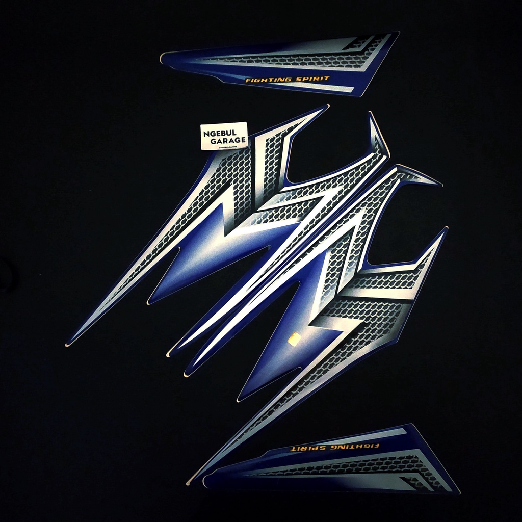 Stiker RX King 2004 Striping YAMAHA IMI BIRU SILVER PUTIH