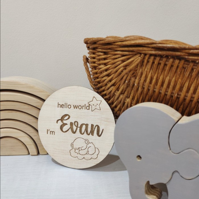 Custom Papan Nama Bayi/Newborn |Properti Foto Kekinian Untuk Bayi Baru