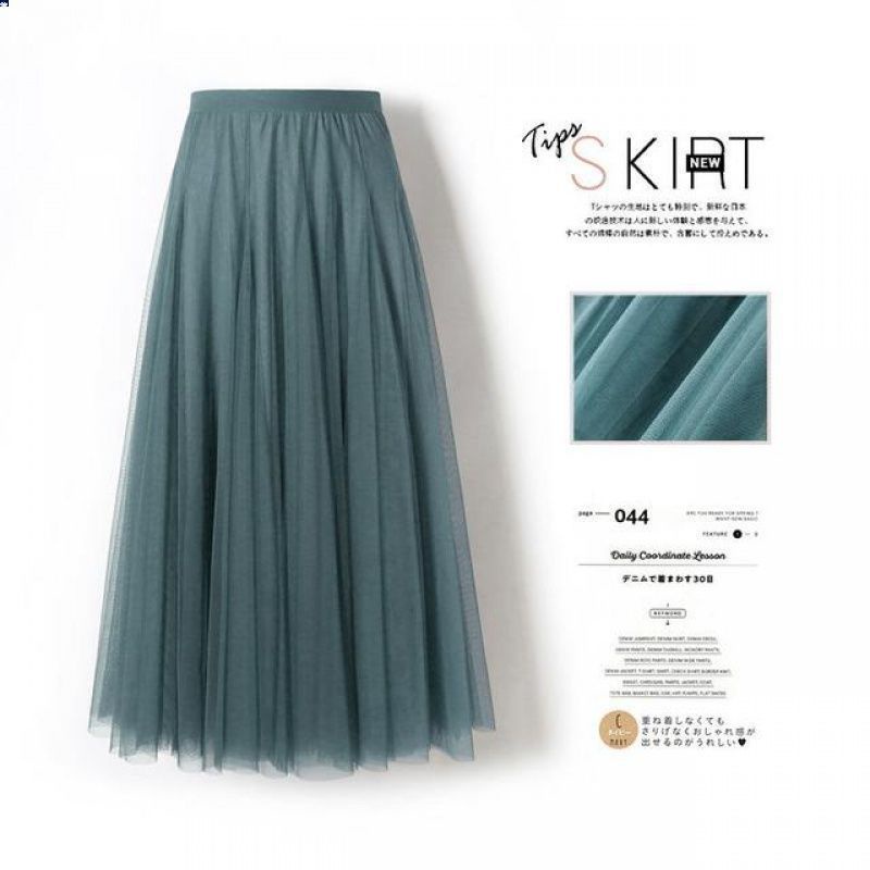 Pleated skirt, mesh half length skirt, fairy gauze skirt, large swing long skirt, dance skirt, versa