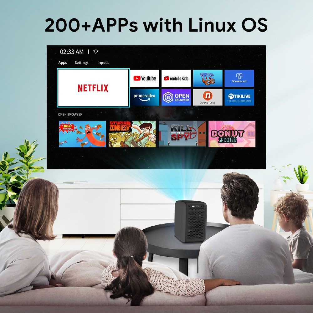 GROSIRUNIK99 MECOOL KP2 SE - 1080P Full HD Smart Projector 600 ANSI Lumens