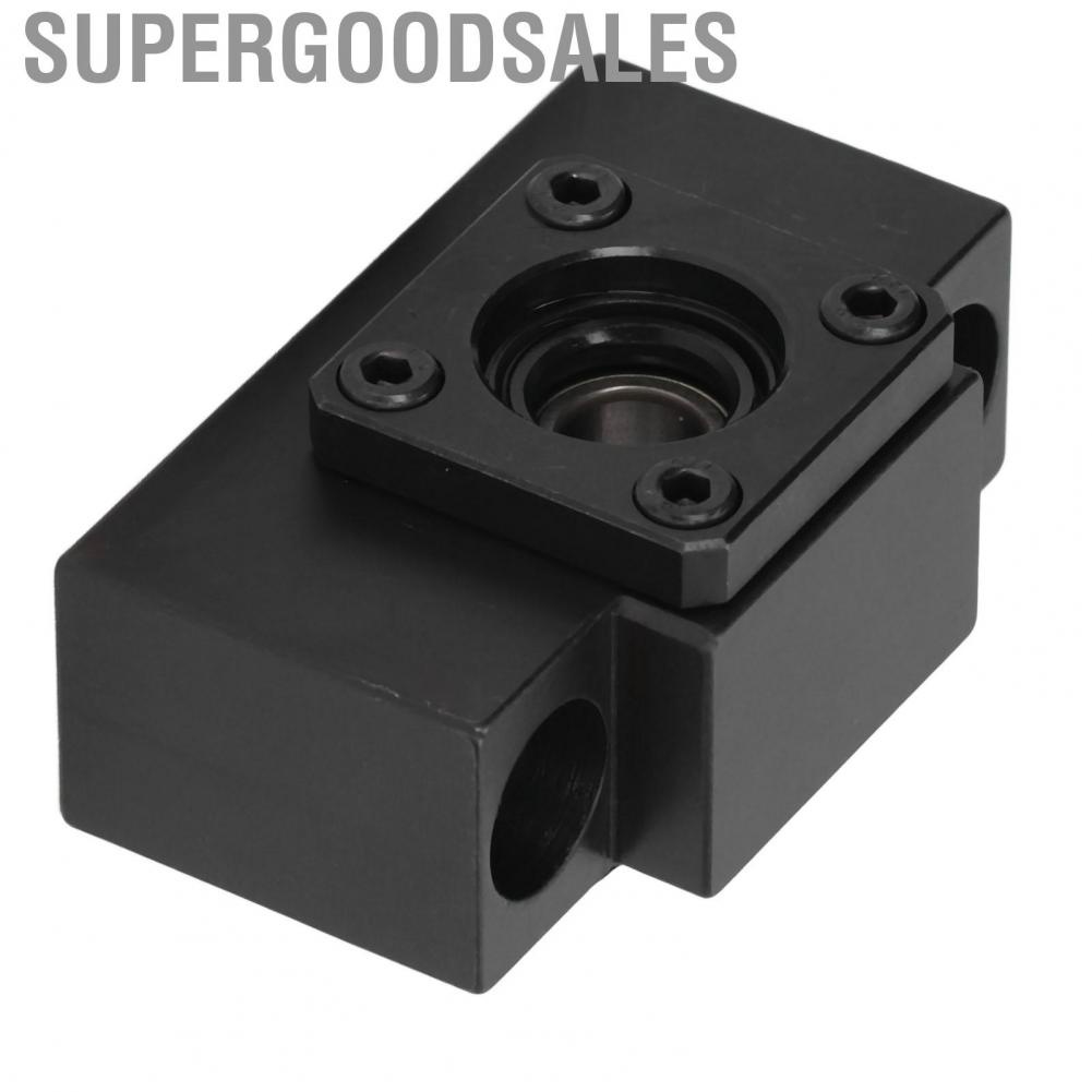 Supergoodsales Ballscrew End Support  Long Service Life Blackening Surface High Accuracy Ball Screw Bearing Block Carbon Steel for CNC Machine