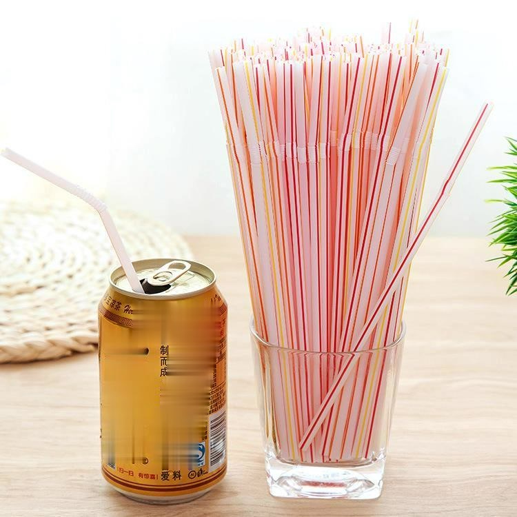 Sedotan minum sekali pakai Pipet sedotan panjang kemasan plastik sedotan tarik bengkok pipet