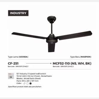 ceiling fan baling 52" mcf 52-101 kipas plafon uchida cmc
