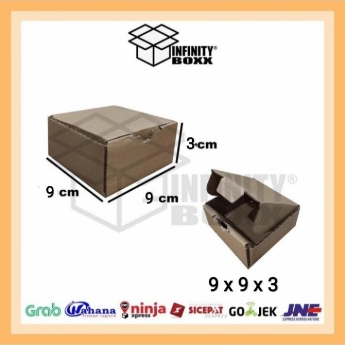 

kotak kardus pizza box die cut ukuran 9x9x3