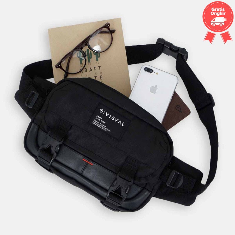 VISVAL WAISTBAG FLASHPACK Tas Pinggang Waist Bag Selempang Sling Cowok Pria Cewek Wanita Branded ORI