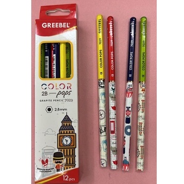 

TOKO RAHAYU - GREEBEL PENSIL 2B 7029 COLOR POPS 1PAK 12PCS