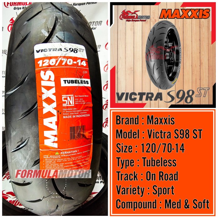 120/70-14 Maxxis Victra Ban Motor Ring 14 Tubeless - Ban Belakang PCX