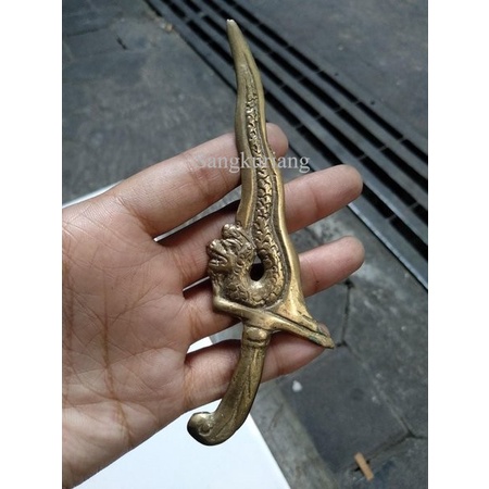 Keris mini naga Geni Kuningan krn0619420 HA3815 antik